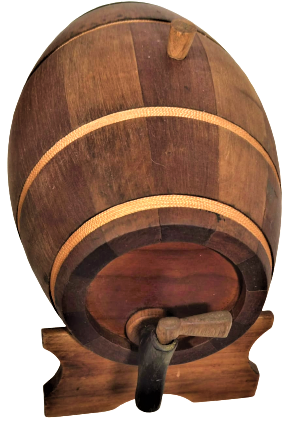 AHŞAP FICI MEŞE  AHŞAP PARCALI BİRLEŞTİRİLEREK BAGLANARAK ELDE YAPILMIŞ ALT KAİDELİ MUSLUKLU