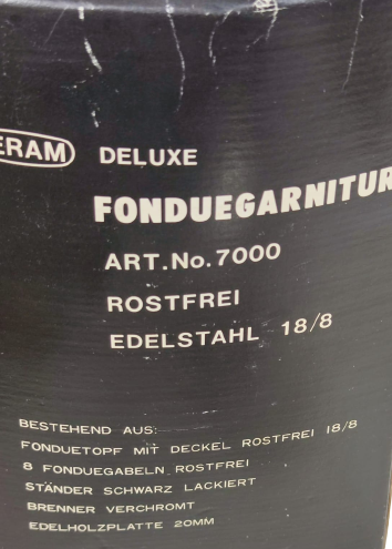 BERAM DELUXE FONDUEGARNITUR ROSTEREİ EDALSTAHL GERMANY TAM TAKIM FONDUE ORJİNAL KUTUSUNDA