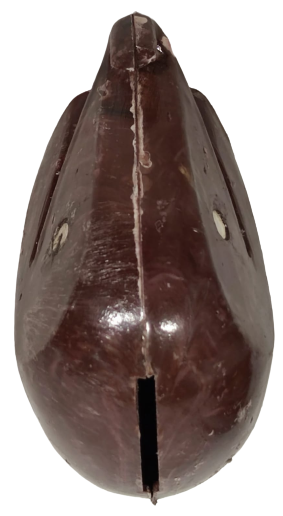 PAMUKBANK FİL FORMUNDA KAHVERENGİ PLASTİK UFAK BOYDA KUMBARA UZERİNDEKİ YAZISI SİLİNMİŞ