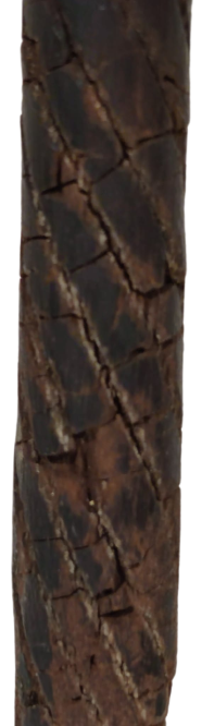 OSMANLI TEKKE İŞİ SIRT KAŞIYICI AHŞAP TEL KAKMALI İKİ PARCADAN OLUŞAN 50 CM BOYUNDADIR