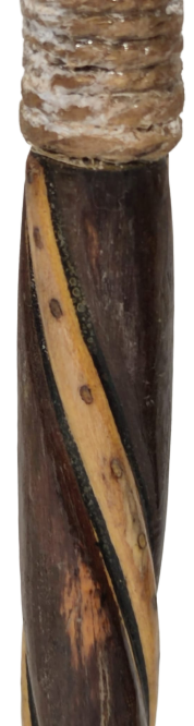 OSMANLI TEKKE İŞİ SIRT KAŞIYICI AHŞAP TEL KAKMALI İKİ PARCADAN OLUŞAN 50 CM BOYUNDADIR