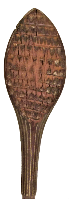 OSMANLI TEKKE İŞİ SIRT KAŞIYICI AHŞAP TEL KAKMALI İKİ PARCADAN OLUŞAN 50 CM BOYUNDADIR