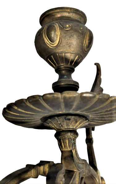 1930 FRANSIZ GOTİK TARZDA TASARLANMIŞ CİFT KOLLU DUVAR VEYA PİYANO ŞAMDANI İKİŞER  MUMLU