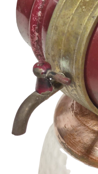 1930 FRANSIZ PORSELEN KAIDE VE MUSLUKLU FICI UZERİNDE PİRİNC MARUL CAM LAMP GECE LAMBASI