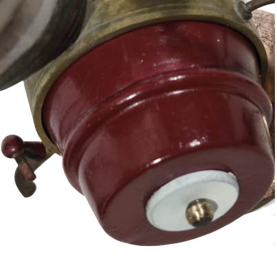 1930 FRANSIZ PORSELEN KAIDE VE MUSLUKLU FICI UZERİNDE PİRİNC MARUL CAM LAMP GECE LAMBASI