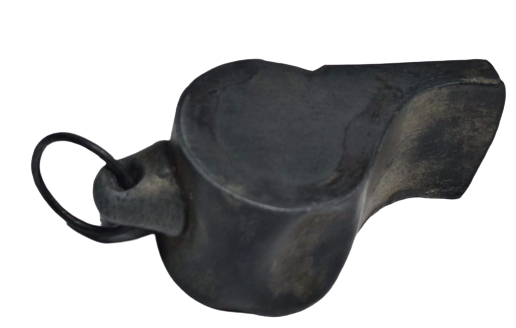 1940 LONDON CİNKODAN YAPILMIŞ MANTARLI ÜFLEME BEKCİ DÜDÜGÜ