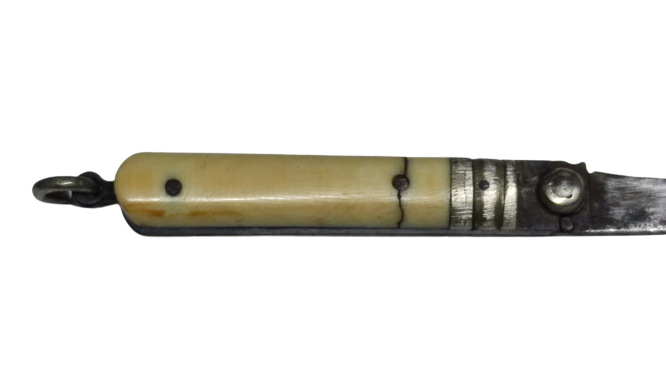 OSMANLI EL YAPIM SICAK DÖGME CELİK KEMİK VE GÜMÜŞ KULLANILARAK YAPILMIŞ MASKOT CAKI