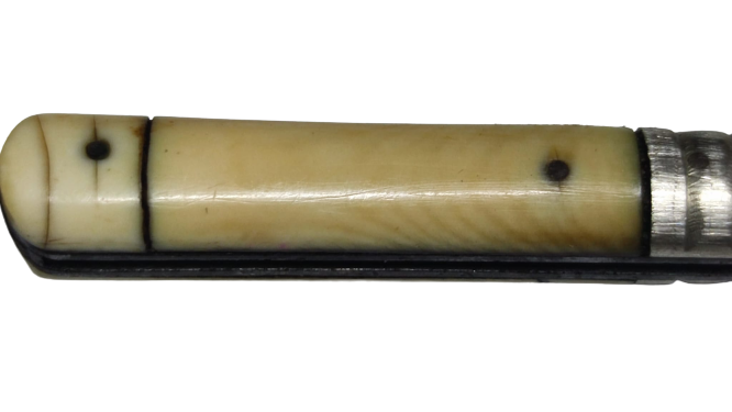 OSMANLI EL YAPIM SICAK DÖGME CELİK KEMİK VE GÜMÜŞ KULLANILARAK YAPILMIŞ MASKOT CAKI