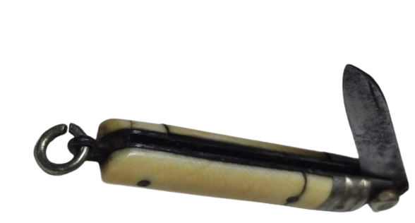 OSMANLI EL YAPIM SICAK DÖGME CELİK KEMİK VE GÜMÜŞ KULLANILARAK YAPILMIŞ MASKOT CAKI