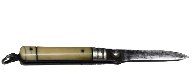 OSMANLI EL YAPIM SICAK DÖGME CELİK KEMİK VE GÜMÜŞ KULLANILARAK YAPILMIŞ MASKOT CAKI