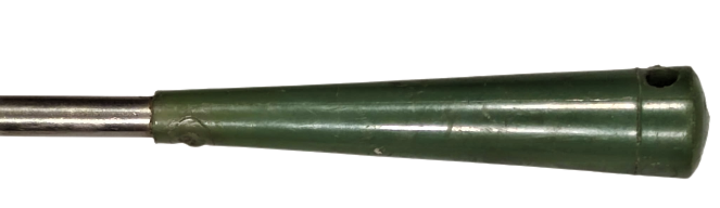 1950 KERATA AYAKKABİ GİYMEKDE KULLANILAN CEKECEK KROM PASLANMAZ UZUN SAPLI YEŞİL EL TUTMA YERLİ