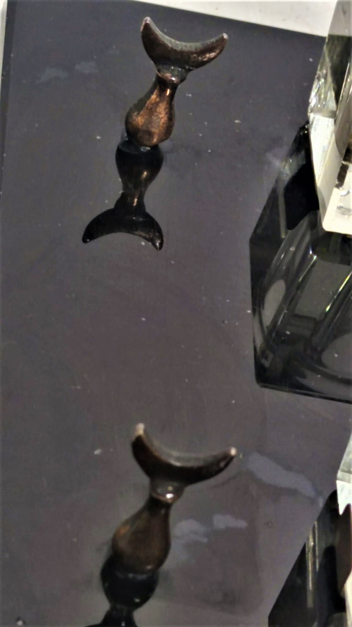 1910 OSMANLI  CİFT BİLLÜR CAM KAİDELİ HOKKA DİVİT KALEM KOYMA YERİ CİFT HİLAL ALEM YAZI HOKKA TAKIMI