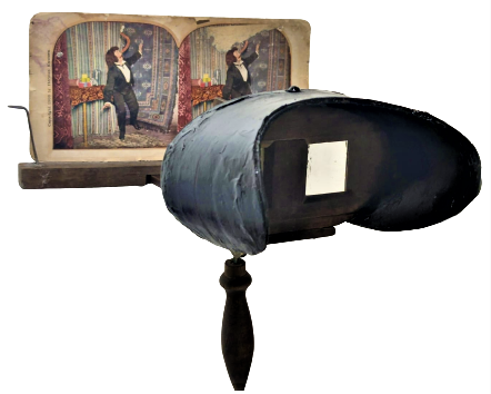 19 YY THE PERFECSCOPE STEREOSKOP 3 D 3 BOYUTLU KART GÖSTERİCİ KOPLE AHŞAP GÖZ AYARLI