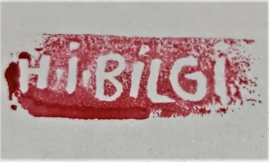 1940 PİRİNC DÖKÜM MÜHÜR OKUYUP YAZMA BİLMEYENLERE DEVLET DAİRELERİNDE KULLANDIGI EL YAPIM KAZIMA HAKKAK İŞİ