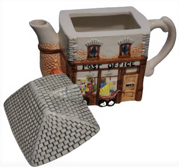 PORSELEN TEA POT DECORATIVE PURPOSES ENGLAND  POST OFFİCE KAPAKLI CAYDANLIK 