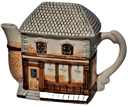 PORSELEN TEA POT DECORATIVE PURPOSES ENGLAND  POST OFFİCE KAPAKLI CAYDANLIK 
