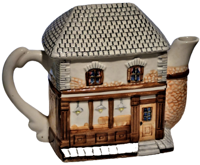 PORSELEN TEA POT DECORATIVE PURPOSES ENGLAND  POST OFFİCE KAPAKLI CAYDANLIK 