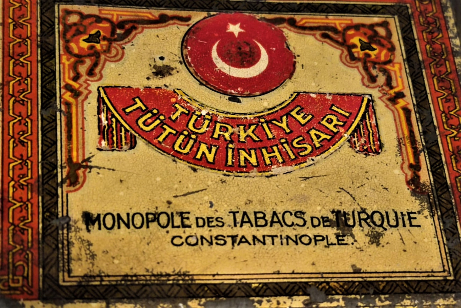 TÜRKİYE TÜTÜN İNHİSARI MONOPOLE DES TABACS DE TURQUIE CONSTANTINOPLE GRAND PRIX TENEKE SIGARA KUTUSU