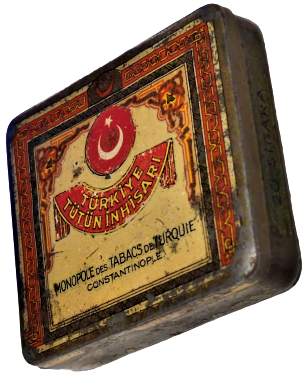 TÜRKİYE TÜTÜN İNHİSARI MONOPOLE DES TABACS DE TURQUIE CONSTANTINOPLE GRAND PRIX TENEKE SIGARA KUTUSU