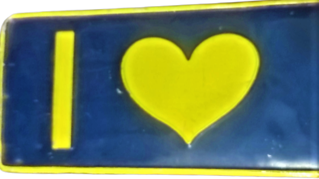 1970 FENERBAHCE SARI LACİVERT RENKLERDE PLAKA  ALÜMİNYUM ÜZERİNE KABARTMA BASKI