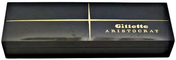 1966 GILLETTE ARISTOCRAT GOLD PLATED ADJUSTABLE SAFETY RAZOR IN ORIGINAL CASE 24 K GOLD PLATE FUL AYARLI TRAŞ MAKİNESİ