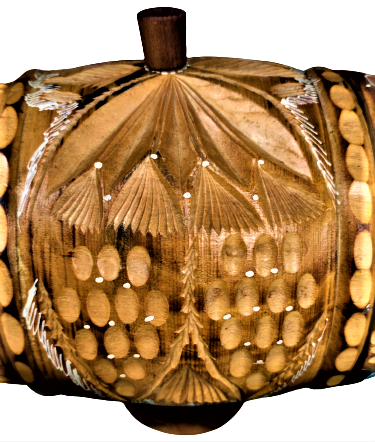 AHŞAP ÜZERİ EL OYMA ÜZÜM SALKIMLI EL YAPIM 4 LİTRELİK KAİDELİ MUSLUKLU FICI TAMAMEN EL YAPIMIDIR