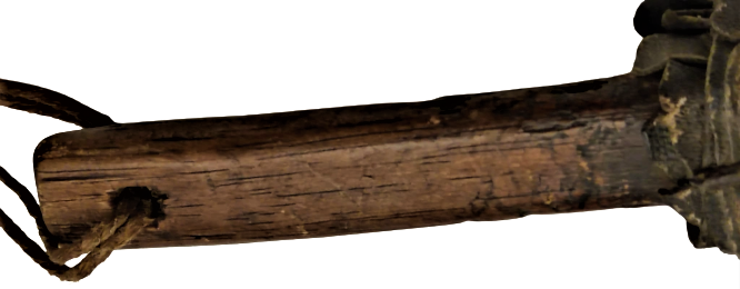 OSMANLI TEKKE İŞİ CAFERİ KIRBACI AHŞAP TUTAC DERİLERDEN KESİLMİŞ PARCALRLA EL İŞCİLİKLİ KIRBAC