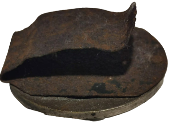 GÜMÜŞ KAPLAMA ORTASI SICAK MİNE BEYAZ ÜZERİNE LACİVERT RENKDE  25 NUMARA 8 CM CAPINDA