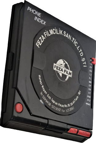 FEZA FİLMCİLİK TELEFON İNDEKS OTOMATİK HARF SECMELİ MEKANİK TELEFON NOT REHBERİ FİHRİST REHBER