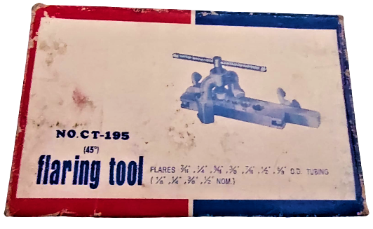 NO CT 195 FLARING TOOL 45 DERECE GENİŞLETME HAVŞA  ALETİ KİTİ YAPABİLDİGİ BOYUTLAR FLARES  ALTTA 