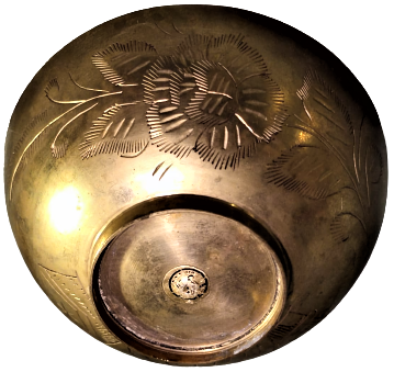 OSMANLI ORTA BOYDA VE CAPTA UZERİ VE İÇİ KALEM EL İŞİ DUALAR BEZENMİŞ PİRİNC ŞİFA TASI