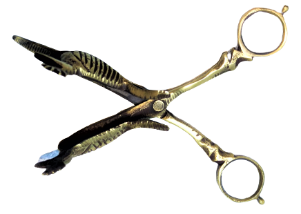 OSMANLI PİRİNÇ TESVİYE  İŞÇİLİKLİ  ANKA KUŞU  FÜGURLU MUM SÖNDÜRME MAKASI