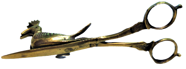 OSMANLI PİRİNÇ TESVİYE  İŞÇİLİKLİ  ANKA KUŞU  FÜGURLU MUM SÖNDÜRME MAKASI