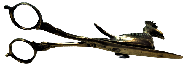 OSMANLI PİRİNÇ TESVİYE  İŞÇİLİKLİ  ANKA KUŞU  FÜGURLU MUM SÖNDÜRME MAKASI