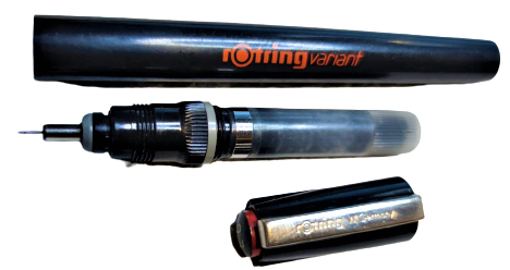 ROTRING VARIANT 0,3 W. GERMANY SİYAH BAKALİT KAPAKLI KASA KALİGRAFİ KALEMİ