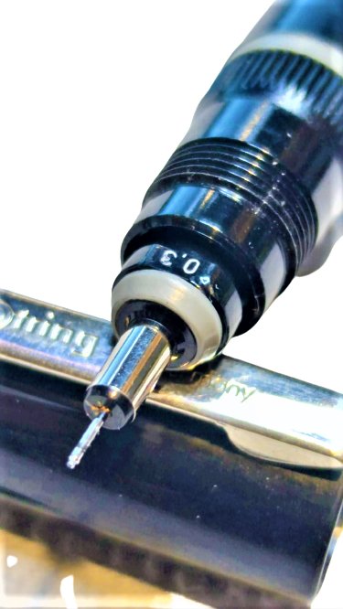 ROTRING VARIANT 0,3 W. GERMANY SİYAH BAKALİT KAPAKLI KASA KALİGRAFİ KALEMİ