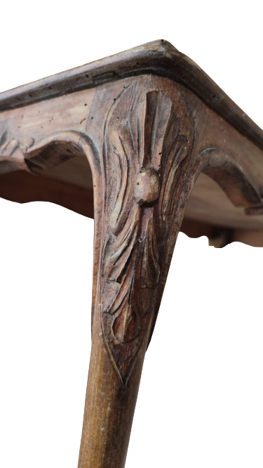 1920 AHŞAP MASİF CEVİZ  AYAKLAR VE CEVRESİ KOMPLE EL USTA İŞİ OYMA ÜCLÜ TAKIM SEHPA 