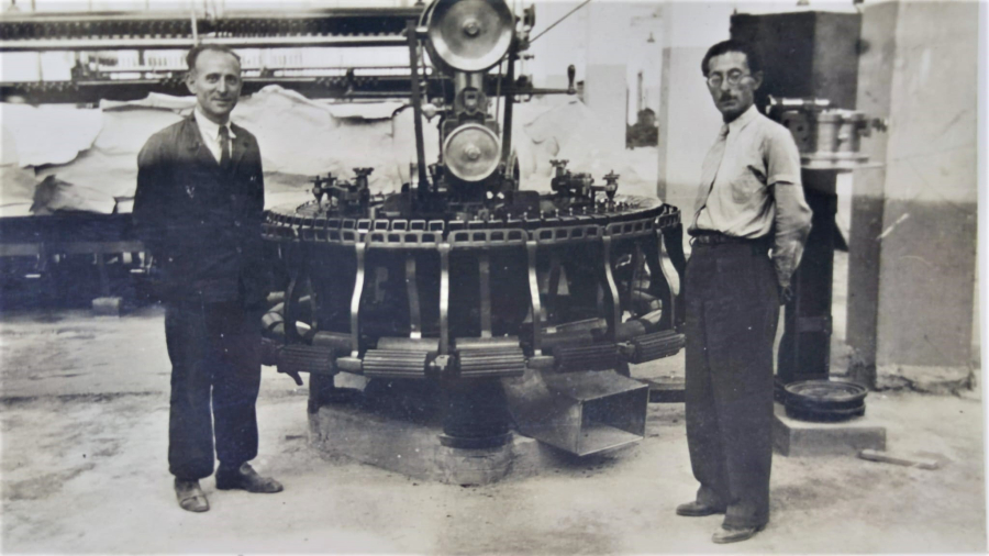 1933 NAZİLLİ SÜMERBANK BASMA FABRİKASI TEMELİNDE KURULUMUNA KADAR CEKİLMİŞ SİYAH BEYAZ ORJİNAL FOTOGRAFLARI 