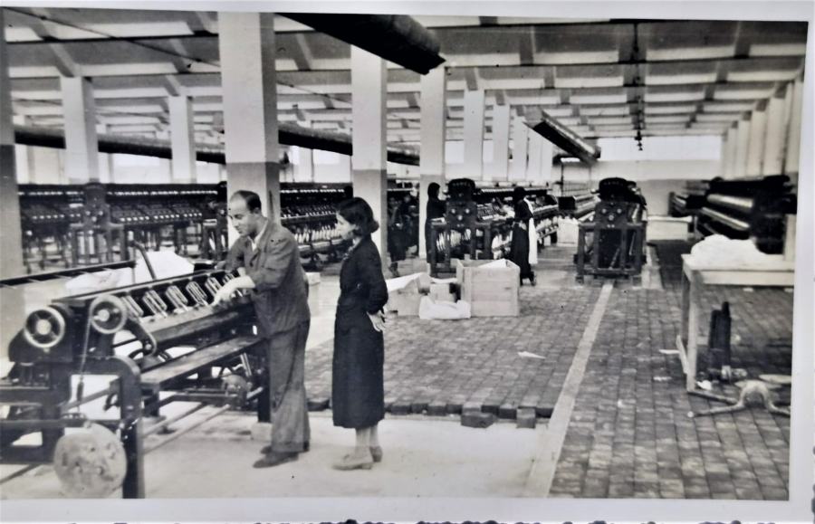 1933 NAZİLLİ SÜMERBANK BASMA FABRİKASI TEMELİNDE KURULUMUNA KADAR CEKİLMİŞ SİYAH BEYAZ ORJİNAL FOTOGRAFLARI 