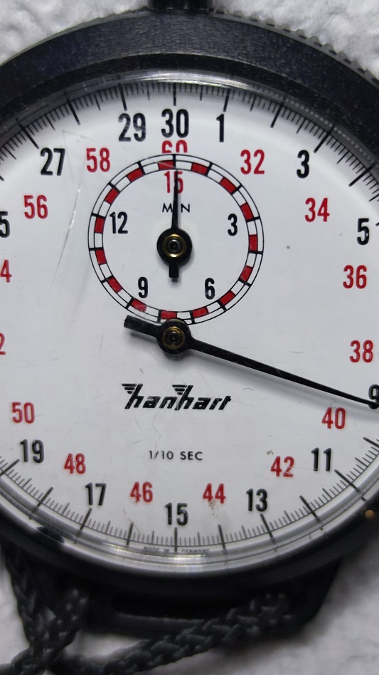 HANHART  SHOCKRESISTANT ANTİMAGNETİC 1/10  MADEIN GERMANY  KRONOMETRE MEKANİK KURMALI 