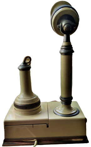 1980 ESKİ TİP ÇEVİRMELİ MEKANİK KREM RENKDE TELEFON TELKOM RWT MALWA POLONYA