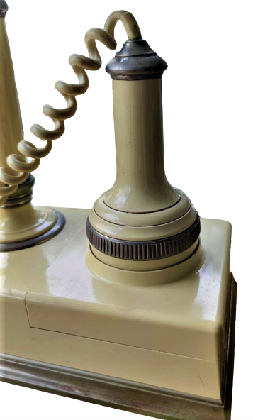 1980 ESKİ TİP ÇEVİRMELİ MEKANİK KREM RENKDE TELEFON TELKOM RWT MALWA POLONYA