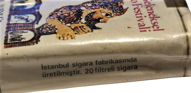 GELENEKSEL TİYATRO FESTİVALİ 20-30 EYLÜL 1983 ANKARA İSTANBUL BURSA ACILMAMIŞ 20 YUVARLAK SIGARA TEKEL HACİVAT KARAGÖZ RESİMLİ