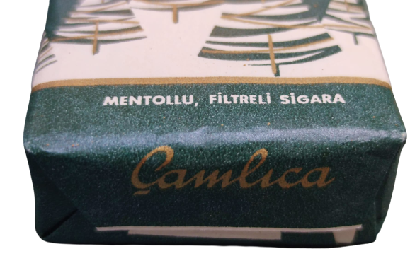  CAMLICA MENTOLLU FİLTRELİ ACILMAMIŞ PAKET  20 YUVARLAK FİLTRELİ SIGARA İSTANBUL TEKEL 8 CM BOYUNDA 