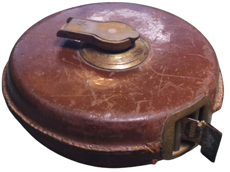 TREN RAYLARININ ÖLCÜMLERİNDE KULLANILAN  METRE BÜYÜK ÖLCÜMLERDE KULLANILAN 10 METRE BEZ DERİ KAPLAMA  KENARLAR EL DİKİŞLİ ŞERİT METRE MEKANİK