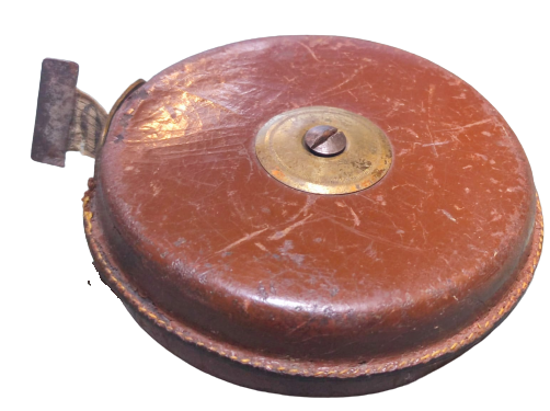 TREN RAYLARININ ÖLCÜMLERİNDE KULLANILAN  METRE BÜYÜK ÖLCÜMLERDE KULLANILAN 10 METRE BEZ DERİ KAPLAMA  KENARLAR EL DİKİŞLİ ŞERİT METRE MEKANİK