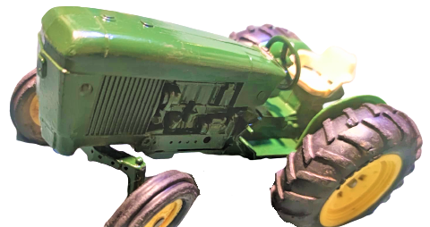 JOHN DEERE ERTL VINTAGE TOY TRACTOR 2440  DIE-CAST METAL MADE IN USA GÖVDE YEŞİL METAL TRAKTÖR HAREKETLİ OYNAR DİREKSİYON TEREKLERLER LASTİK