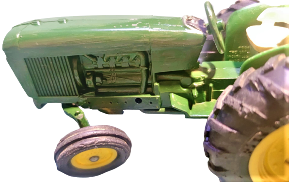 JOHN DEERE ERTL VINTAGE TOY TRACTOR 2440  DIE-CAST METAL MADE IN USA GÖVDE YEŞİL METAL TRAKTÖR HAREKETLİ OYNAR DİREKSİYON TEREKLERLER LASTİK