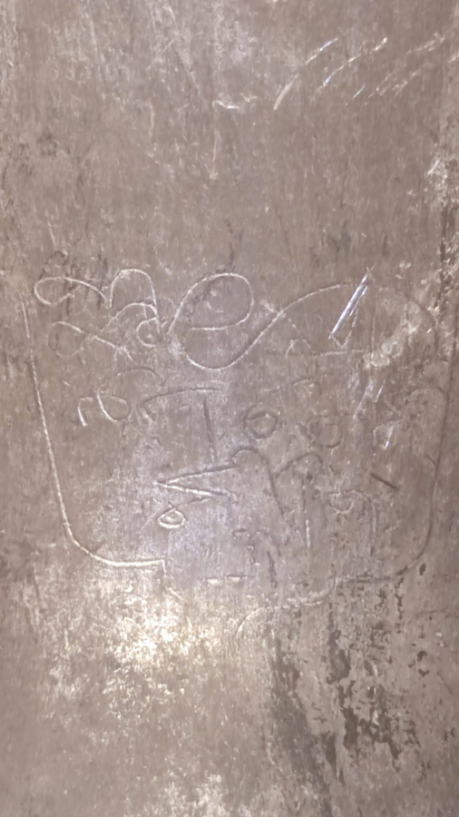 OSMANLI ÜZERİ YAZILI BAKIR BOMBELİ KAPAKLI KAHVEDAN İBRİK HER YERİ TAMAMEN EL YAPIM USTA İŞİ SÜPER FORMDA