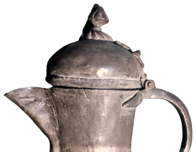 OSMANLI ÜZERİ YAZILI BAKIR BOMBELİ KAPAKLI KAHVEDAN İBRİK HER YERİ TAMAMEN EL YAPIM USTA İŞİ SÜPER FORMDA